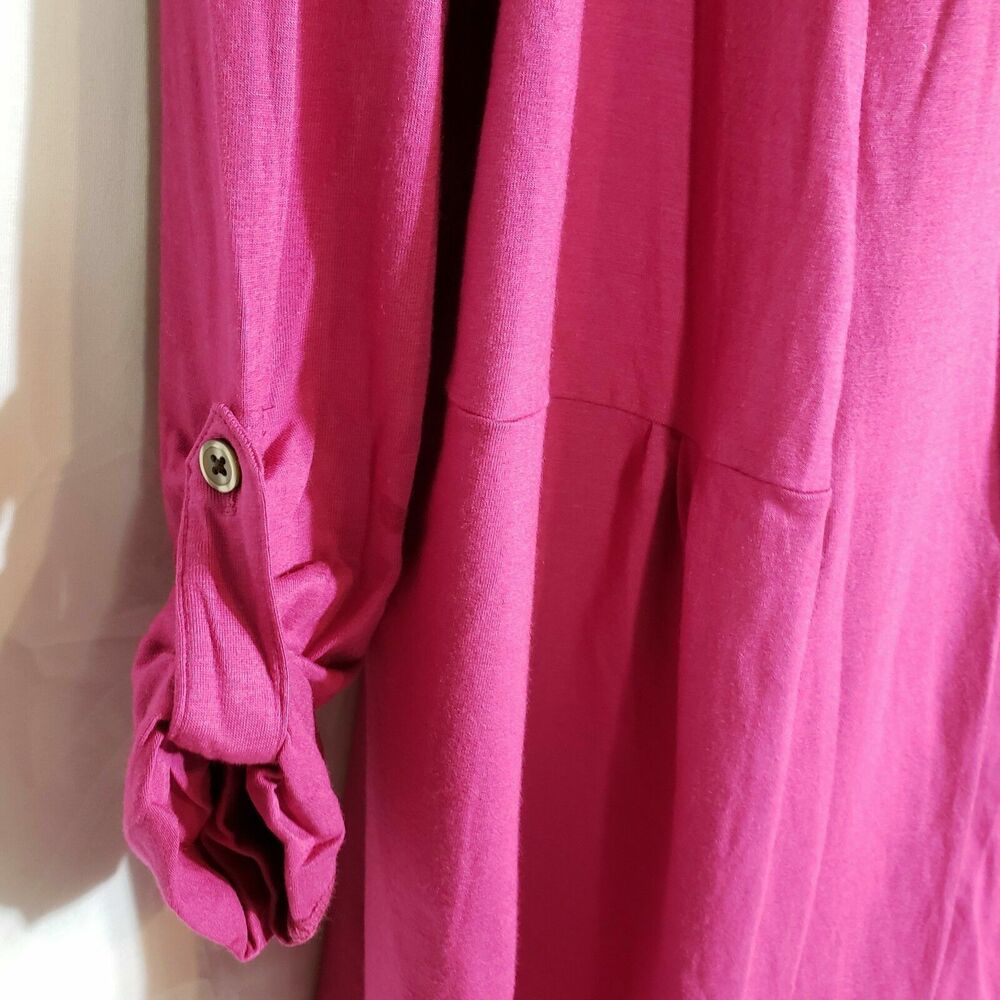 L.L. Bean Womens Small Petite Open Front Cardigan Pink 48% Supima Cotton Spandex - Picture 5 of 11